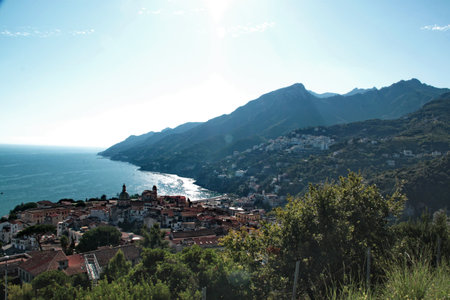 Vietri, Italy - October 3, 2010 - Panoramic view of Vietriのeditorial素材