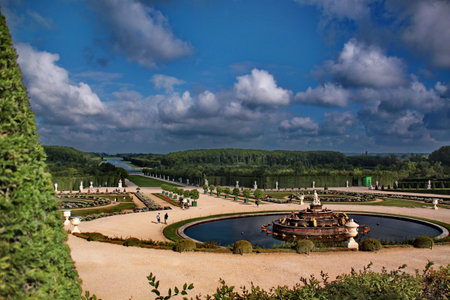 Versailles, France - July 28, 2010 - View of the Versailles parkのeditorial素材