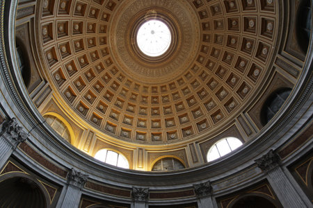 Rome, Vatican City - May 6 2010 - cupola in the vatican museumsのeditorial素材