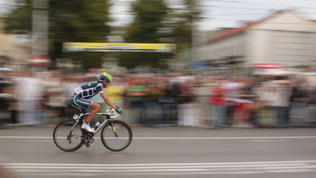 Czestochowa, Poland - August 2nd 2011 - A moment of the second stage of Tour de Pologne 2011 のeditorial素材