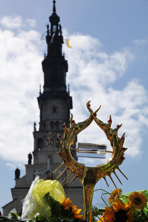 Czestochowa, Poland - August 11, 2011 - Pope John Paul's II relic (blood) showed at the Jasna Gora Sanctuaryのeditorial素材