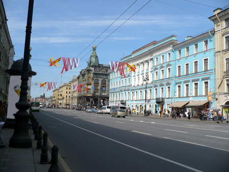 Saint Petersburg, Russia - May 5, 2009: Nevsky Prospekt  のeditorial素材