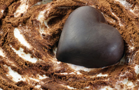 chocolate heart の写真素材