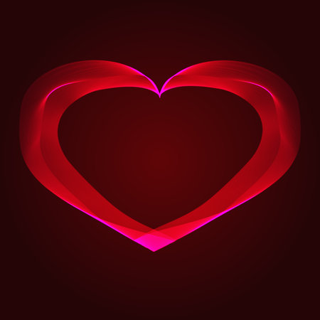 Red heart abstraction on a dark backgroundのイラスト素材