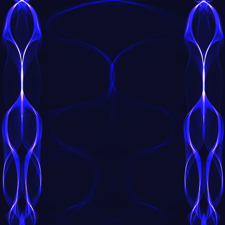 Abstract blue background with glowing stripesのイラスト素材