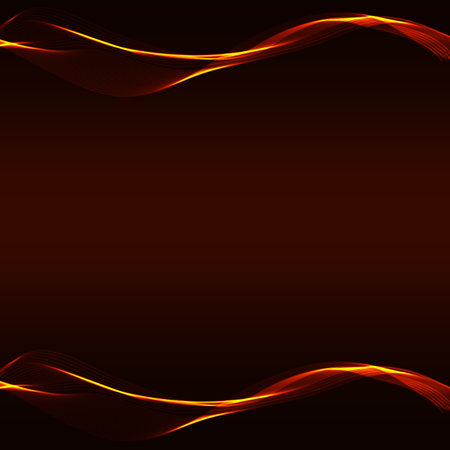 Abstract background with wavy orang stripes and space for your textのイラスト素材