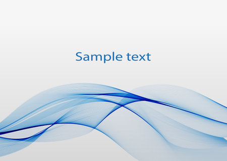 Blue abstract background for Your design. Smooth waved lines for brochure, website, flyer design. Vector illustrationのイラスト素材