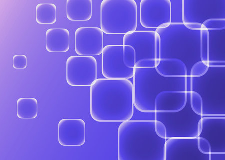 Blue vector background with transparent blue squares, vector illustrationのイラスト素材