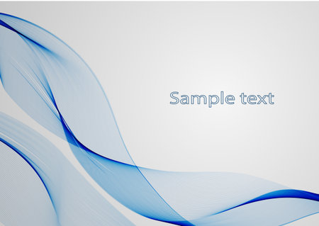 Blue abstract background for Your design. Smooth waved lines for brochure, website, flyer design. Vector illustrationのイラスト素材
