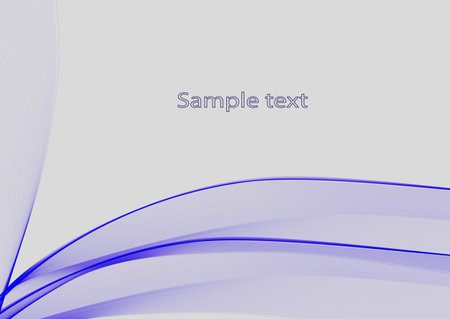 Blue abstract background for Your design. Smooth waved lines for brochure, website, flyer design. Vector illustration. EPS10.のイラスト素材