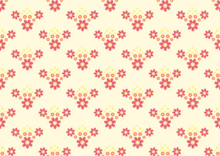 Floral seamless pattern. Fine texture with flowers. Vector Illustration. EPS10.のイラスト素材