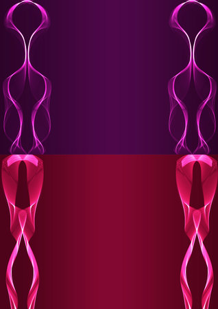 A set of two abstract purple and red wallpaperのイラスト素材