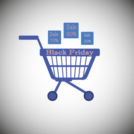Shopping cart icon Sale design template, illustration.のイラスト素材