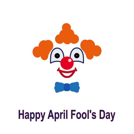 April fools day. Colorful icon of a clown Vector illustration.のイラスト素材