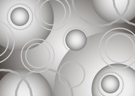 Abstract gray background with circles. Vector illustrationのイラスト素材