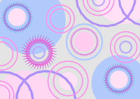 Abstract blue background with circles. Vector illustrationのイラスト素材