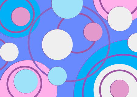 Abstract blue background with circlesのイラスト素材