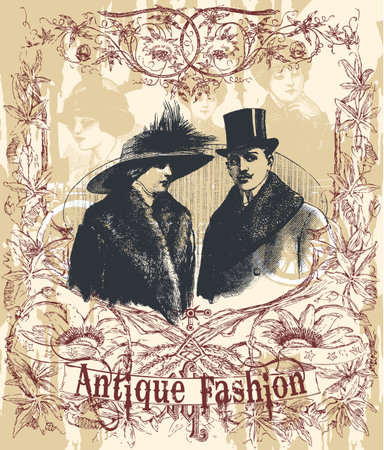 Antique fashion のイラスト素材