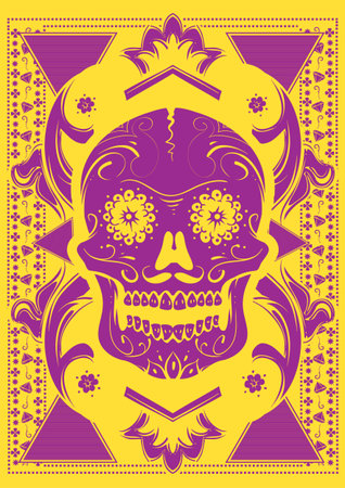 Floral skull のイラスト素材