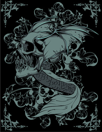 Flying snake のイラスト素材