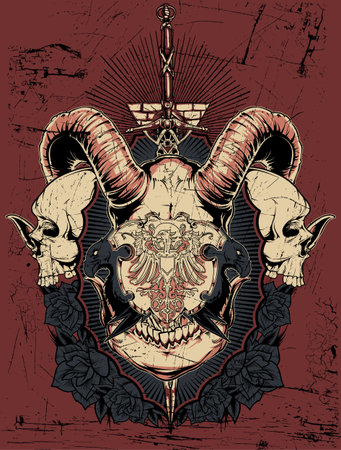 Horned shieldのイラスト素材