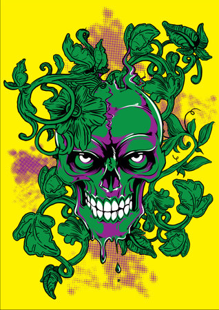 Laughing skullのイラスト素材