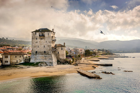 Ouranoupolis tower in Chalkidiki, Greece