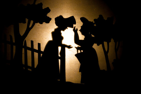 An old cinematic frame, of the end of the nineteenth centuryの写真素材