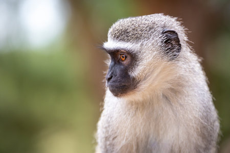 Picture of a Vervet monkey (chlorocebus pygerythrus) with big eyes in the Isimangaliso National Park...