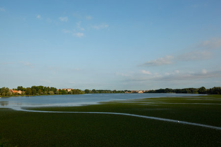 Middle lake area, Mantua Italyの写真素材