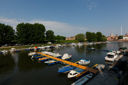Chain Harbour area in Mantua, Italy - April 17, 2011のeditorial素材