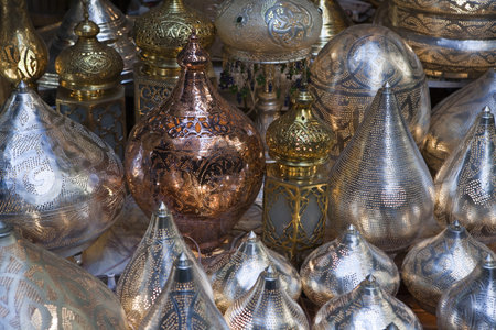 Cairo, Egypt - January 16,2010: Traditional crafts in the El Khal Khalili marketのeditorial素材
