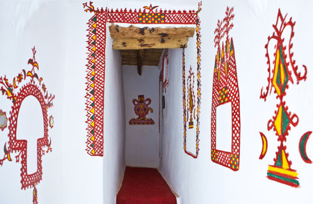 Ghadames, Libya - April 21, 2009: Decoration of a Berber house in the old medinaのeditorial素材