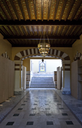 Tripoli, Libya - April 19, 2009: The inside of the Art Institute and craft in a palace of Ottoman ageのeditorial素材