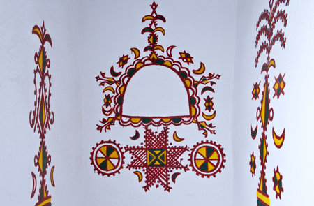 Ghadames, Libya - April 21, 2009: Traditional decoration of a Berber house in the old medinaのeditorial素材