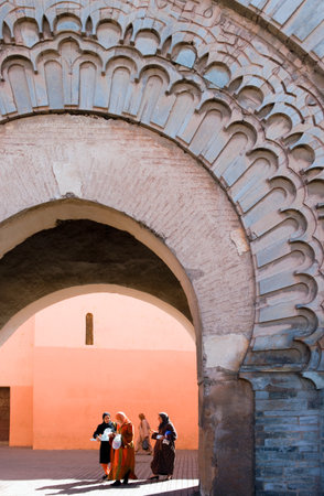 Marrakech, Morocco - March 22, 2006: The Bab Agnau portal, XII centuryのeditorial素材