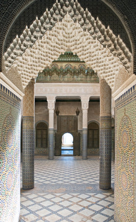 Telouet, Morocco - March 25.2006: the Kasbah palace insideのeditorial素材