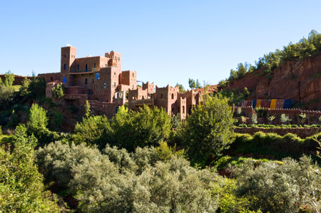 Morocco, Atlante mountains, an old village in the Ourika valleyの写真素材