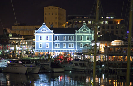 Cape town, South Africa - March 5, 2010: People and sailboats in the Victoria and Albert waterfrontのeditorial素材