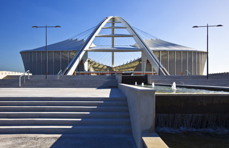 Durban, South Africa - March 11, 2010:  World Cup 2010, the Moses Mabhida stadium with a  capacity of 70.000のeditorial素材