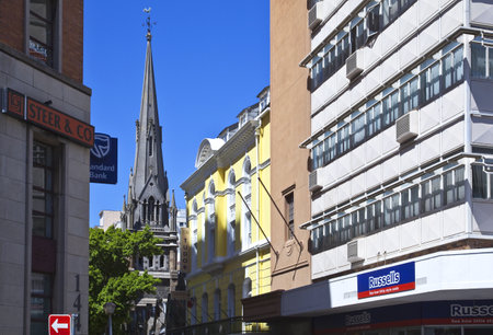 Cape town, South Africa - March 5, 2010: Traditional and modern  architectures of Long streetのeditorial素材