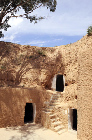 South of Tunisia, Matmata, the ancient troglodyte cave berber houseのeditorial素材