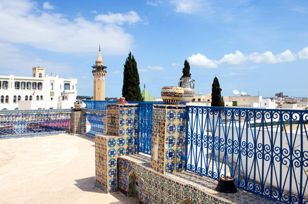 Tunisia, Tunis, view of traditional architectures from a Medina terraceのeditorial素材