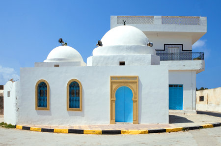 Hel Hauria, Tunisia - May 6, 2007: A traditional house of the villageのeditorial素材