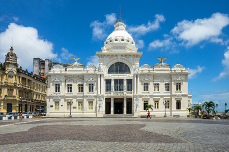 Salvador, Brazil - September 15, 2013: The Rio Branco palaceのeditorial素材