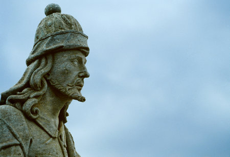 Congognhas,  Brazil - March 15, 2008: The Portugues chuch, detail of a staue of a Prophet  made by the Aleijadinho sculptorのeditorial素材