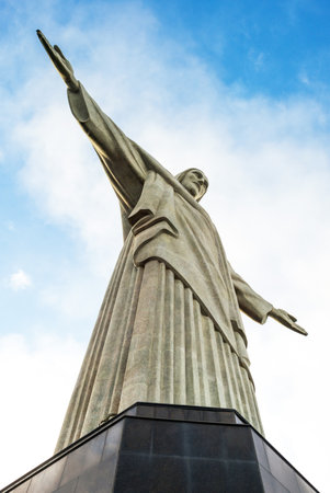 Rio De Janeiro, Brazil  - September 7, 2013:  The statue of Christ the Redeemer on Corcovadoのeditorial素材