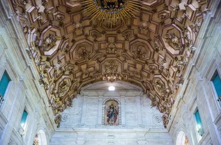 Brazil, Salvador, the Basilica Cathedral inside ceilingのeditorial素材