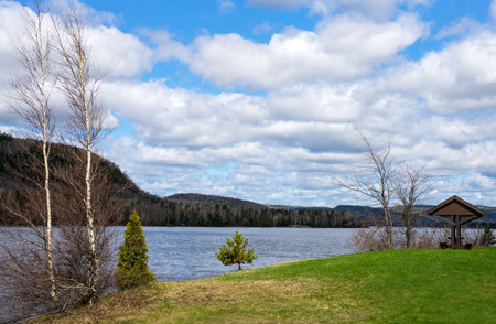 Quebec, La Tuque, landscapes on the 155 roadの写真素材