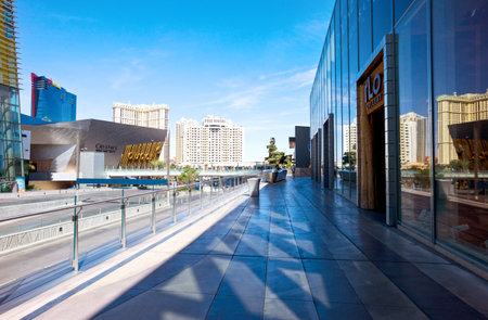 Las Vegas,  U.S.A. -  May 26, 20011:  Futuristic architecture in the Aria Casino and Resort zoneのeditorial素材